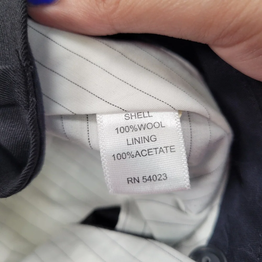 Banana Republic Mens 36x30 Straight Fit 100% Wool Dress Pants Black RN 54023